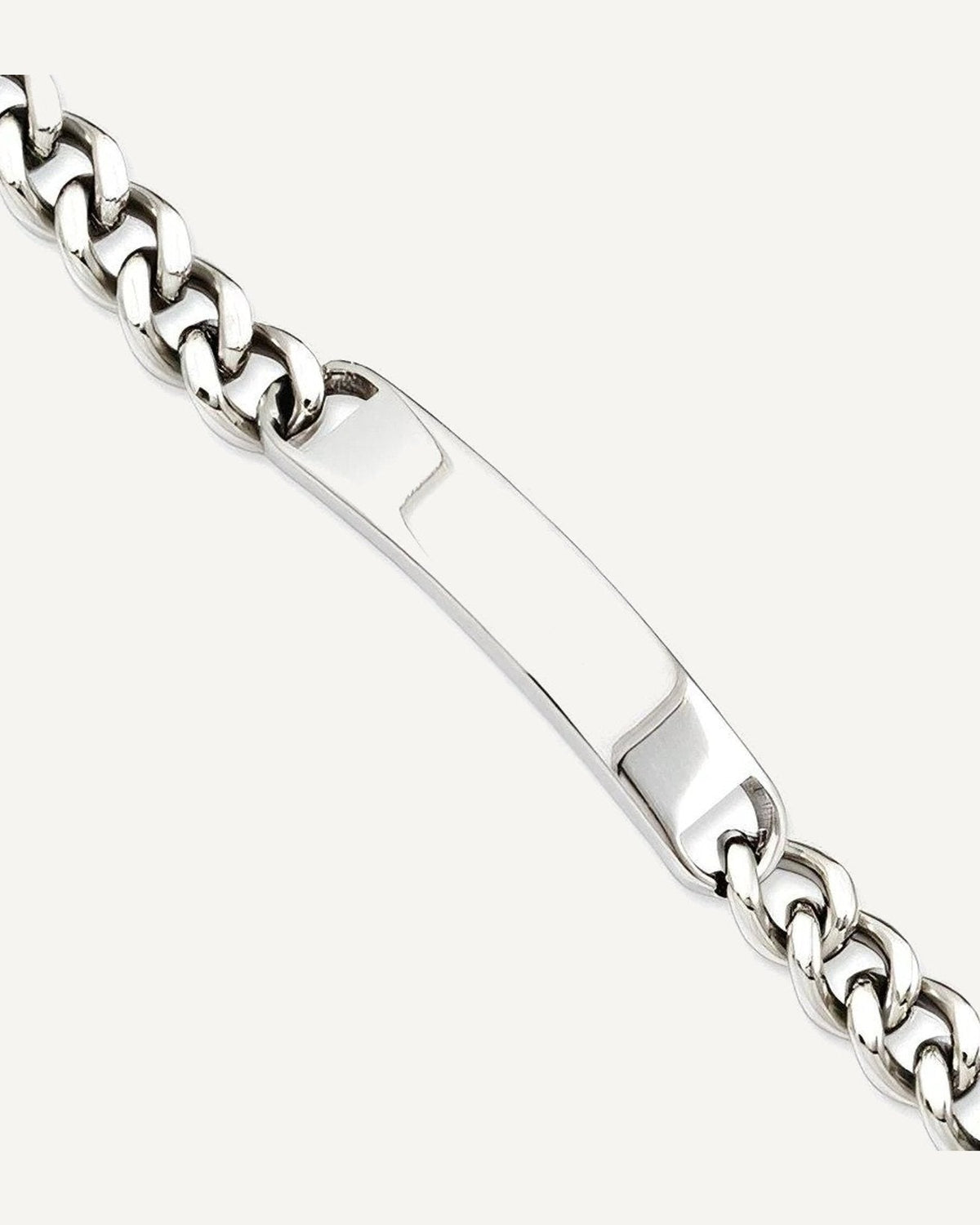 Custom Engraved Stainless Steel Men's Curb Link ID Bracelet