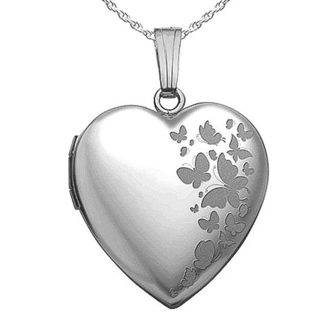 Butterfly Heart Photo Locket