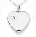Cubic Zirconia Heart Photo Locket