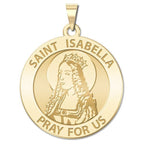 Saint Isabella Round Religious Medal