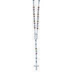 Polished Rosary Necklace /With Miraculous Medal