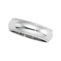 Platinum Approx. 0.24 Inch Comfort-Fit Milgrain Wedding Band