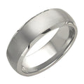 Tungsten Beveled Edge Approx. 0.31 Inch Brushed and Polished Wedding Band