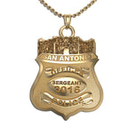 Personalized San Antonio,Texas Alamo Police Badge with Your Name, Rank, and Number