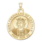 Saint Ferdinand of Castille Round Religious Medal