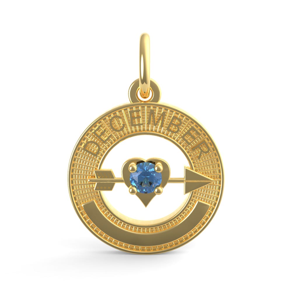 December Love Birthstone Charm (3342)