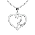 Interlocking Heart Couple's Name Pendant