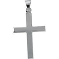 14K White Gold Cross Pendant