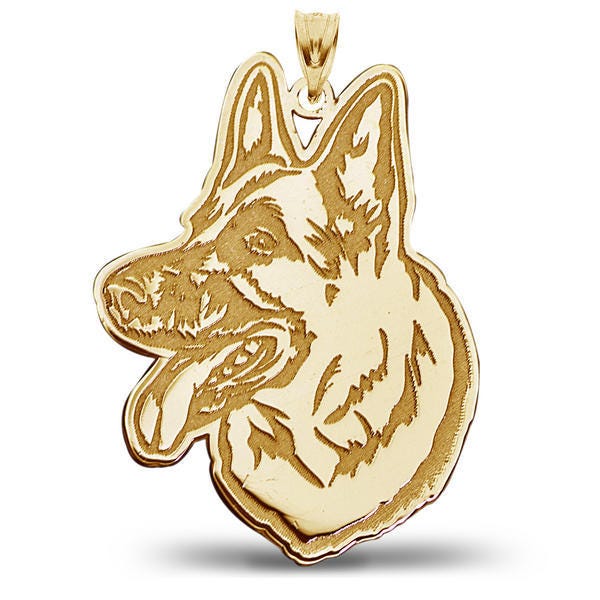 German Shepherd Dog Portrait Charm or Pendant
