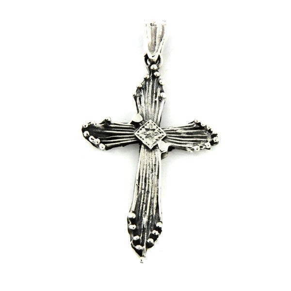 Ribbed Crucifix Pendant
