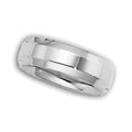 14K White Gold Approx. 0.24 Inch Beveled Edge Wedding Band