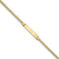 Custom Engraved 14K Gold Women's Curb Link ID Bracelet