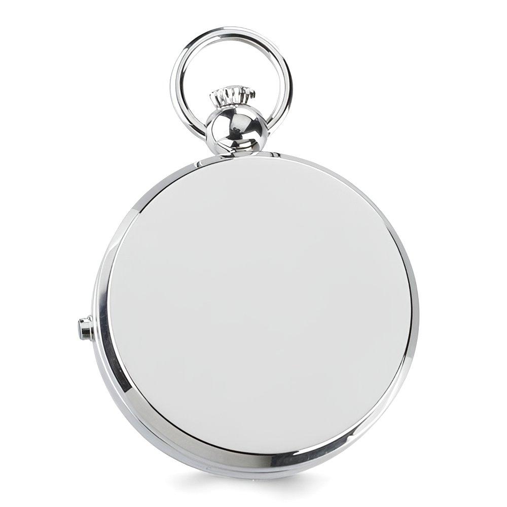 Charles Hubert Double Engraving Quartz Photo Pocket Watch