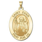 Saint Evan Oval Religious Medal