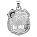 Personalized Police Badge with Your Number & Department with Cubic Zirconia