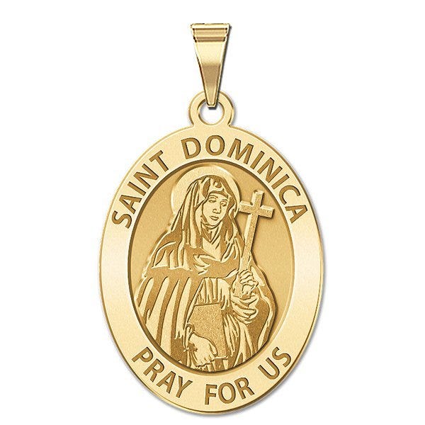 Saint Dominica Religious Medal - Oval