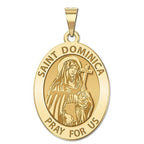 Saint Dominica Religious Medal - Oval