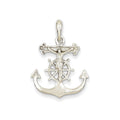 14K White Gold Mariner's Cross Pendant