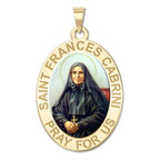 Saint Frances Cabrini Oval Religious Medal "Color"