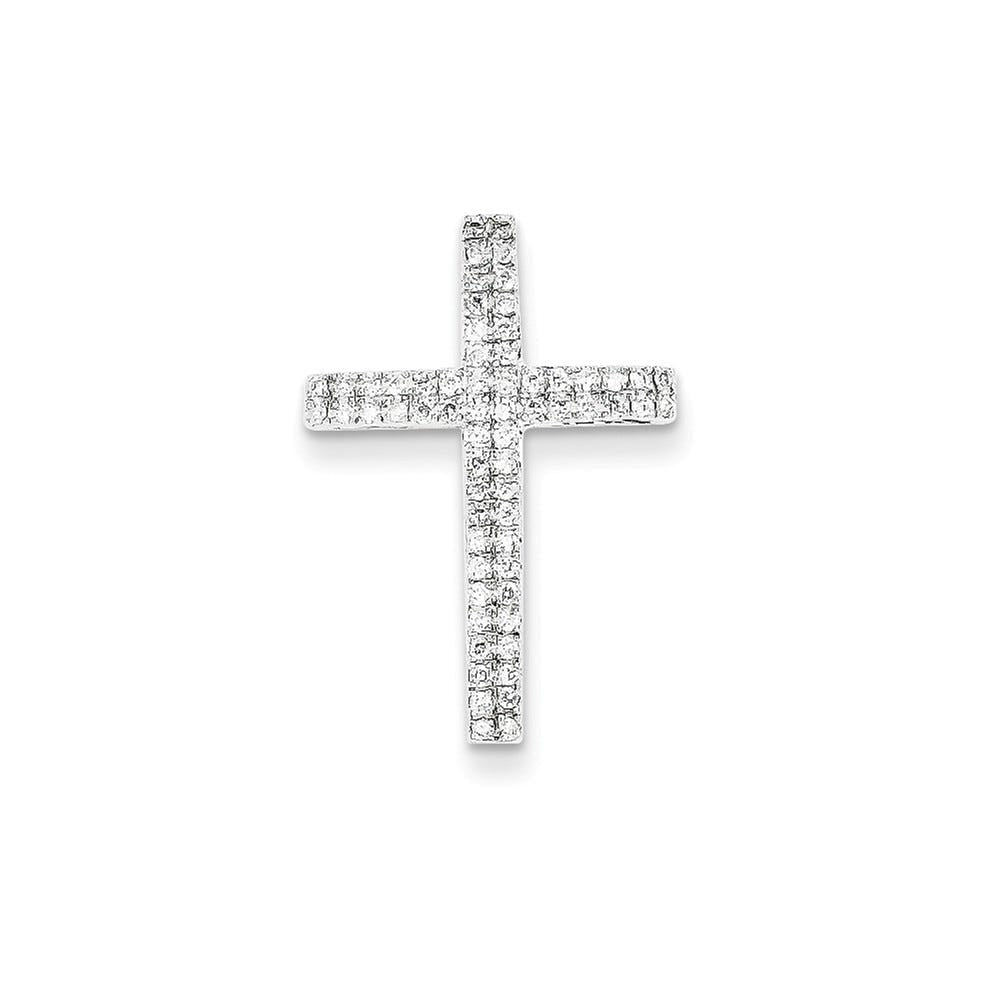White Gold Diamond Cross Pendant