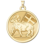 Agnes Dei Round Religious Medal
