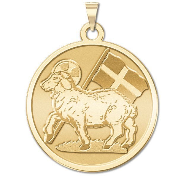 Agnes Dei Round Religious Medal
