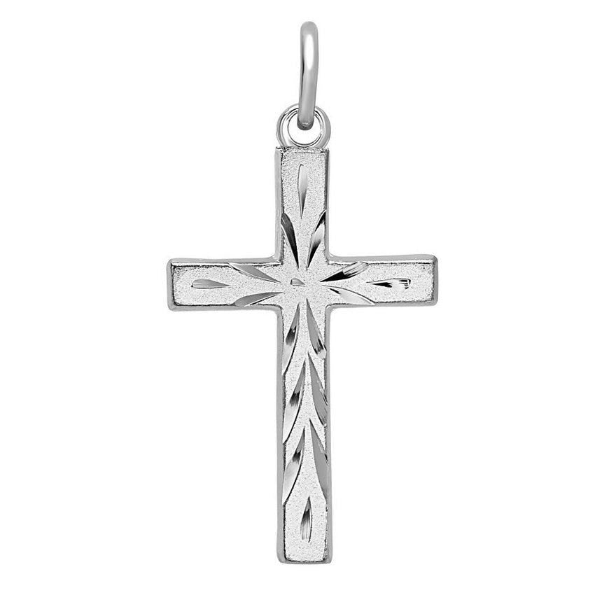 Diamond Cut Cross Pendant