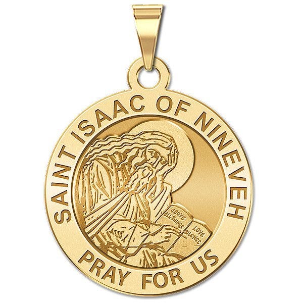 Saint Isaac of Nineveh Round Religious Medal