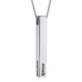 Vertical 3D Name Bar Necklace