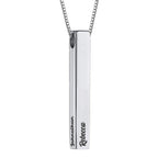 Vertical 3D Name Bar Necklace