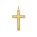 Laser Designed Grooved-Arm Cross Pendant