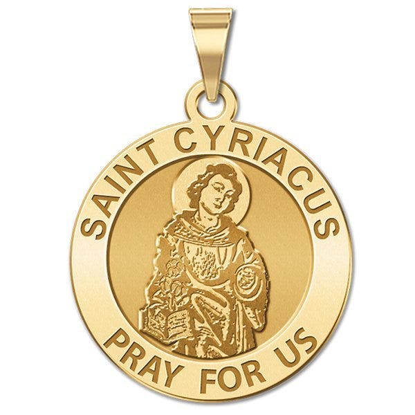 Saint Cyriacus Round Religious Medal