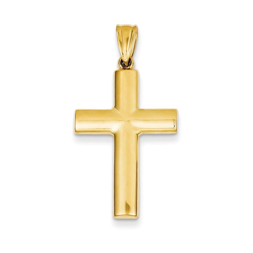 14K Hollow Cross Pendant