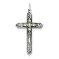 August Birthstone Cross Pendant
