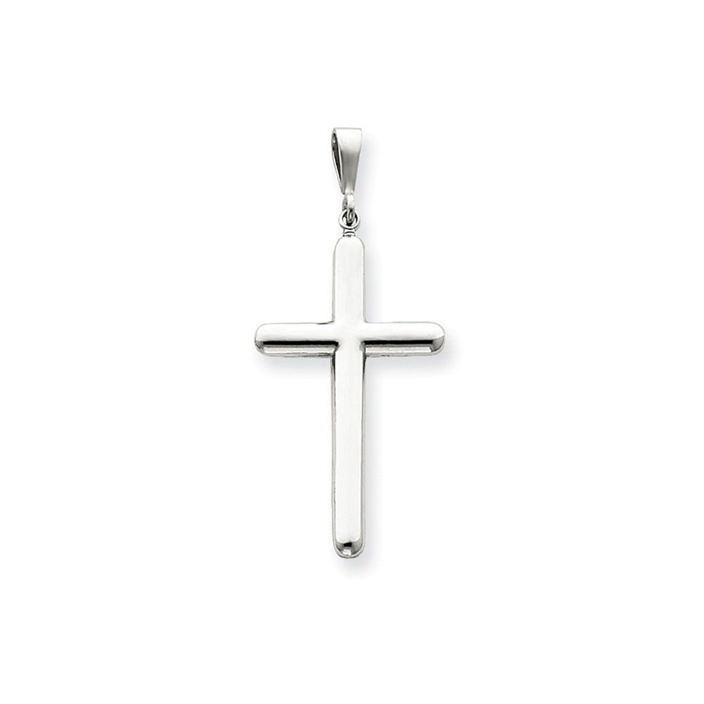 14K White Gold Cross Pendant