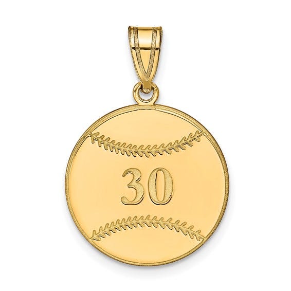 Personalized Baseball Round with Any Number