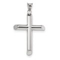 Polished Tube Rounded-Arm Cross Pendant