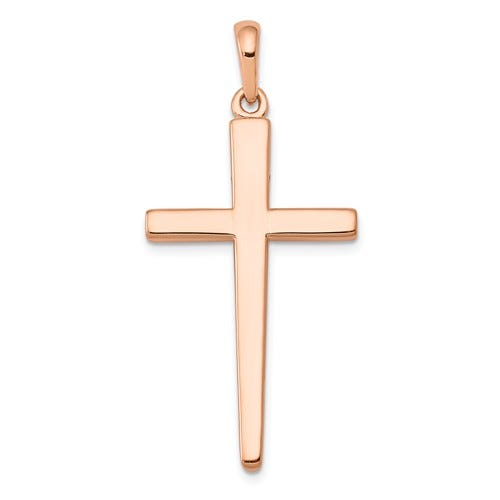 14K Rose Gold Cross Pendant
