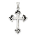 Sterling Silver Fleur De Lis Cross Pendant