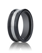 Black Ceramic (Seranite) Comfort-Fit Approx. 0.31 Inch Wedding Band