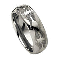 Tungsten Approx. 0.31 Inch Laser Design Wedding Band