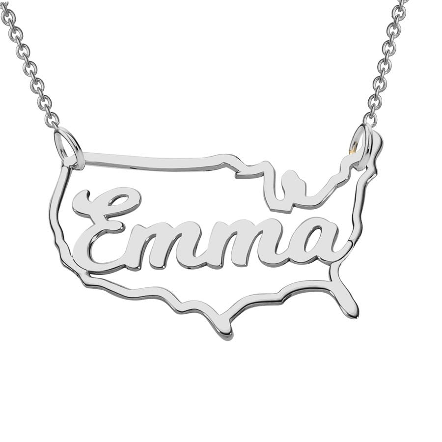 Personalized U.S. Pendant with Name