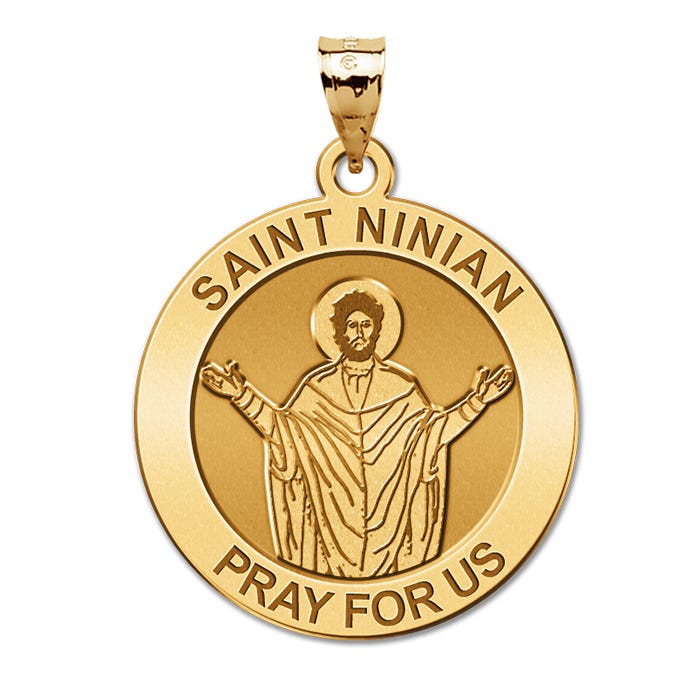 Saint Ninian Round Religious Medal