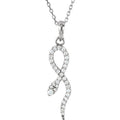 14K Gold Diamond Snake Pendant