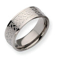 Titanium Weave Design Approx. 0.31 Inch Polished Wedding Band