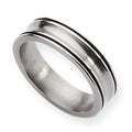 Titanium Black Enamel Braid Design Approx. 0.24 Inch Brushed Wedding Band