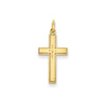 14K Diamond-Cut Cross Pendant