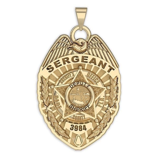 Personalized Dade County, Florida Sheriff Police Badge with Your Rank and Number