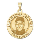 Saint Michael Garicoits Round Religious Medal