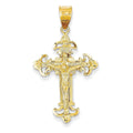 Inri Fleur De Lis Crucifix Pendant
